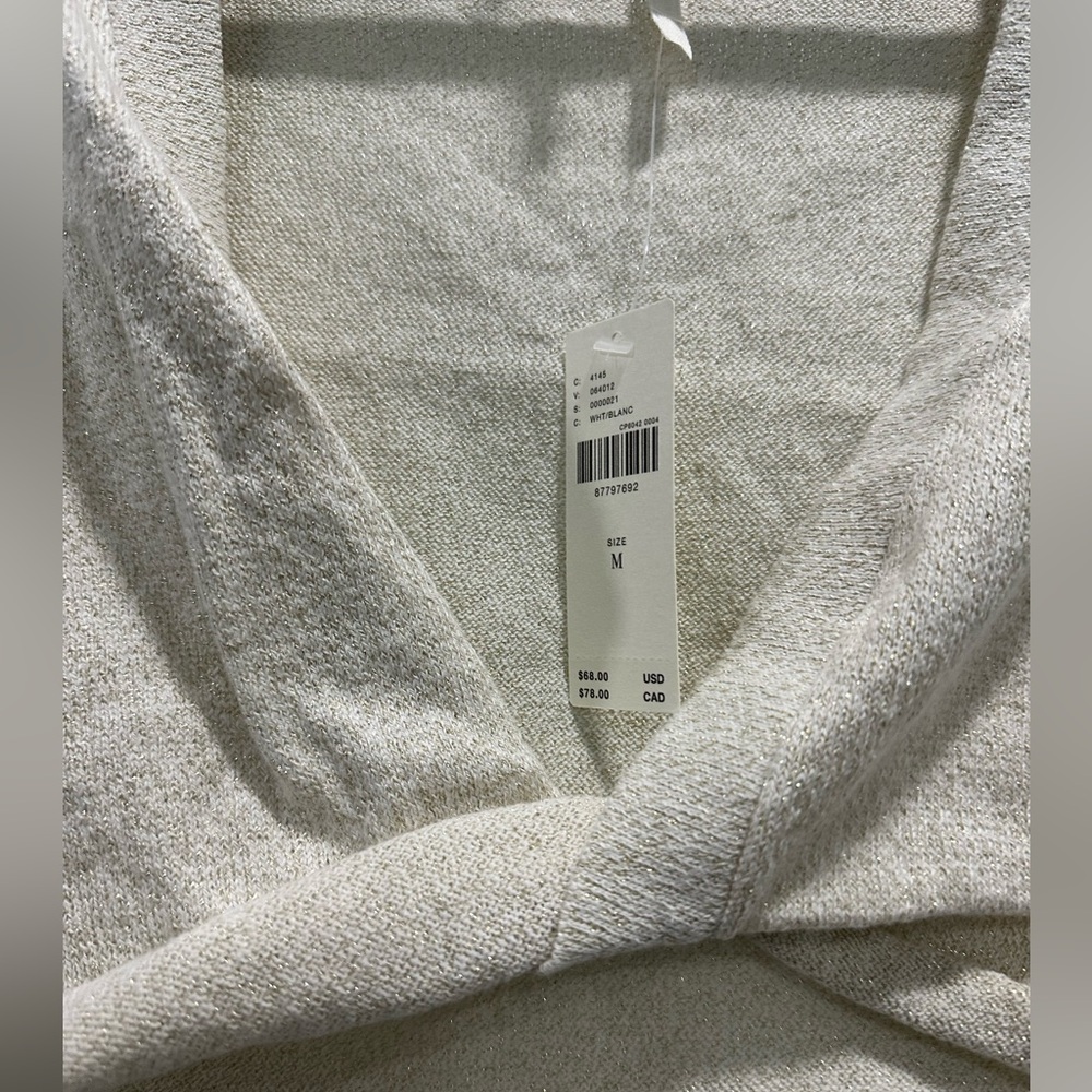 Anthropology Cropped Twist Cream Women's Tank - Size Medium - Picture 2 of 6